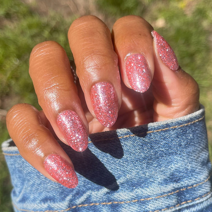 Pink Glitter Party, Oval